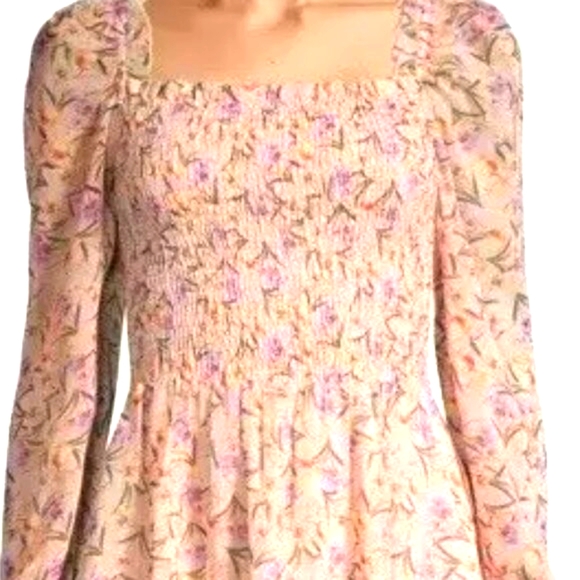 Allison New York Smocked Bodice Floral Print Dress S/P - Picture 4 of 16